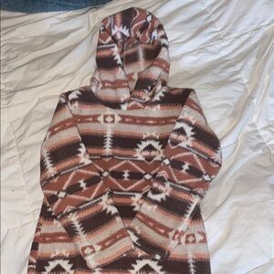 Cozy Patterned Hooded Sweater